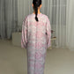 Pink Grey Abaya