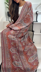 Pashmina Abaya - Orange Red