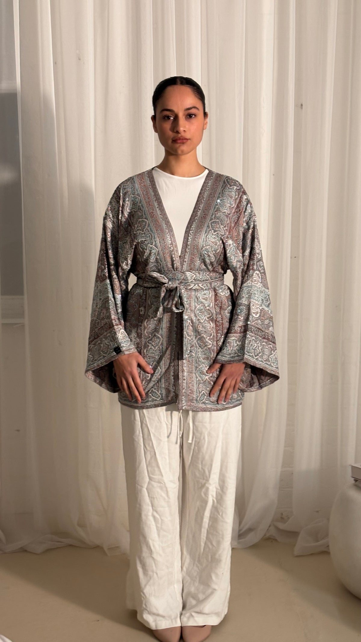 Blue Brown Kimono