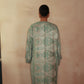 Teal Silver Abaya