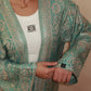 Teal Silver Abaya