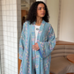 Dark Blue Paisley Abaya