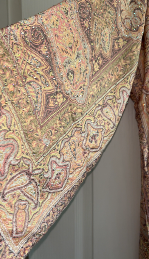 Pashmina Abaya - Peach Plum