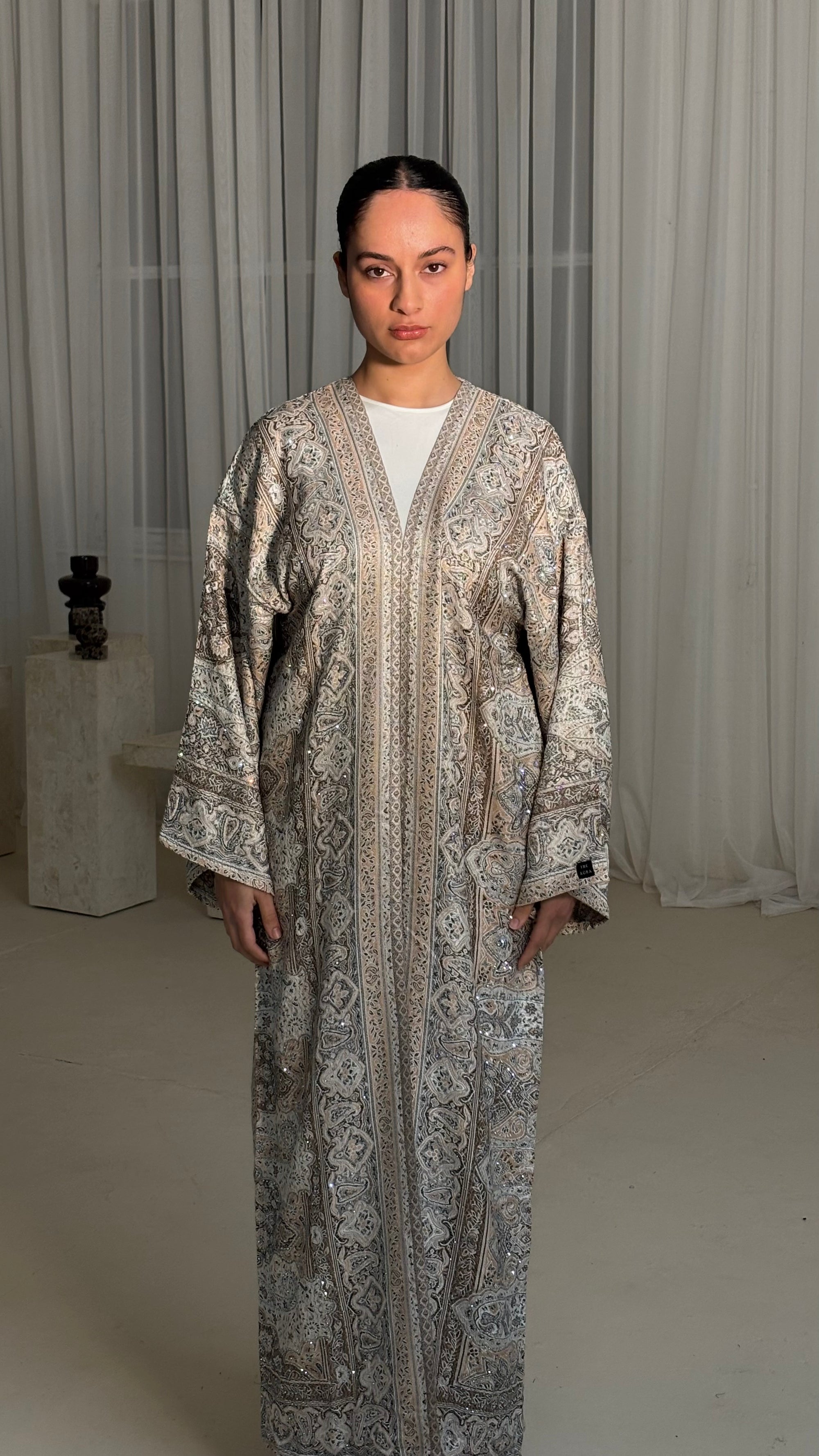 Beige Brown Abaya