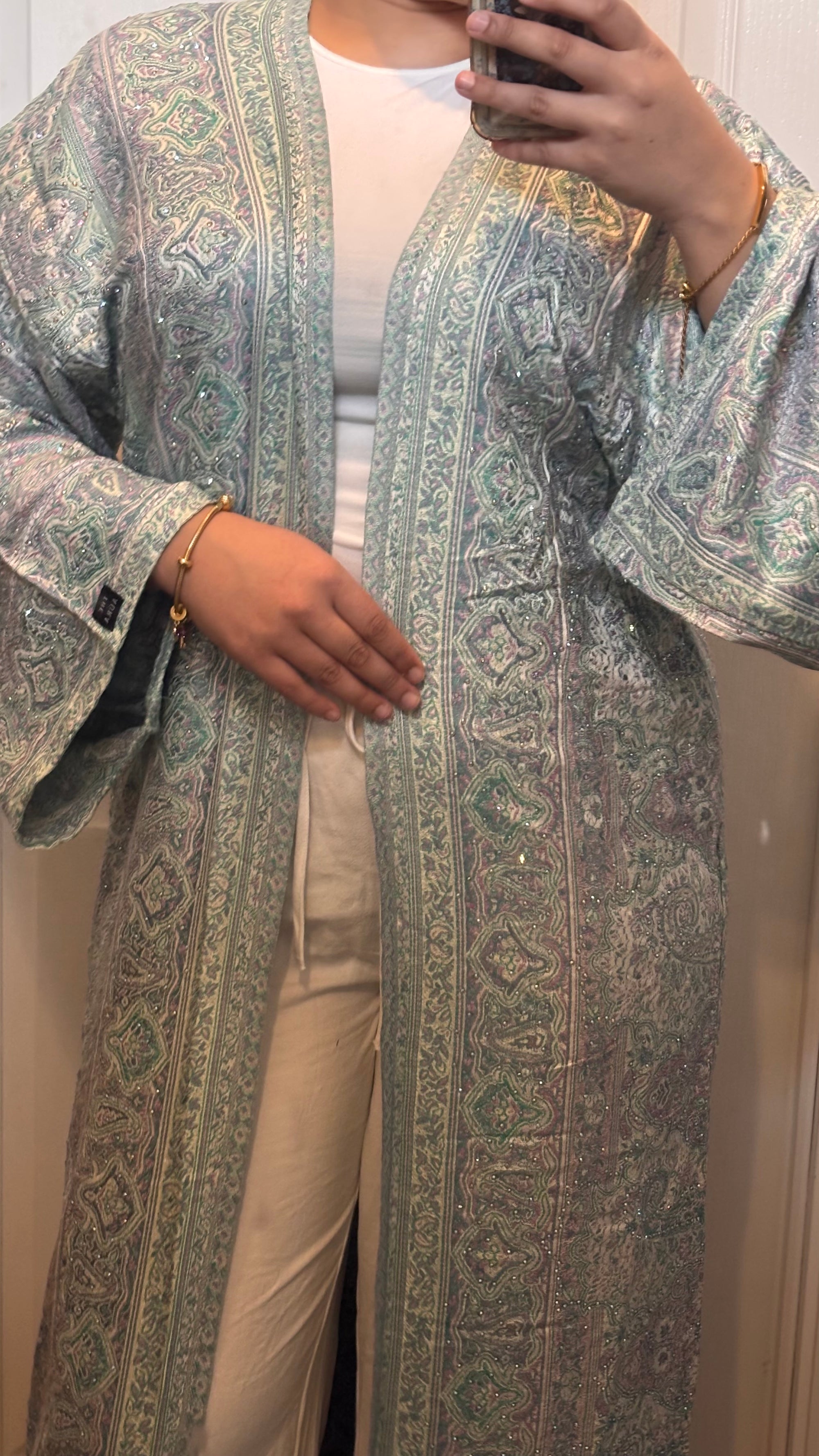 Mint green Abaya