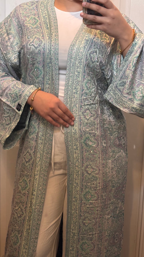 Mint green Abaya