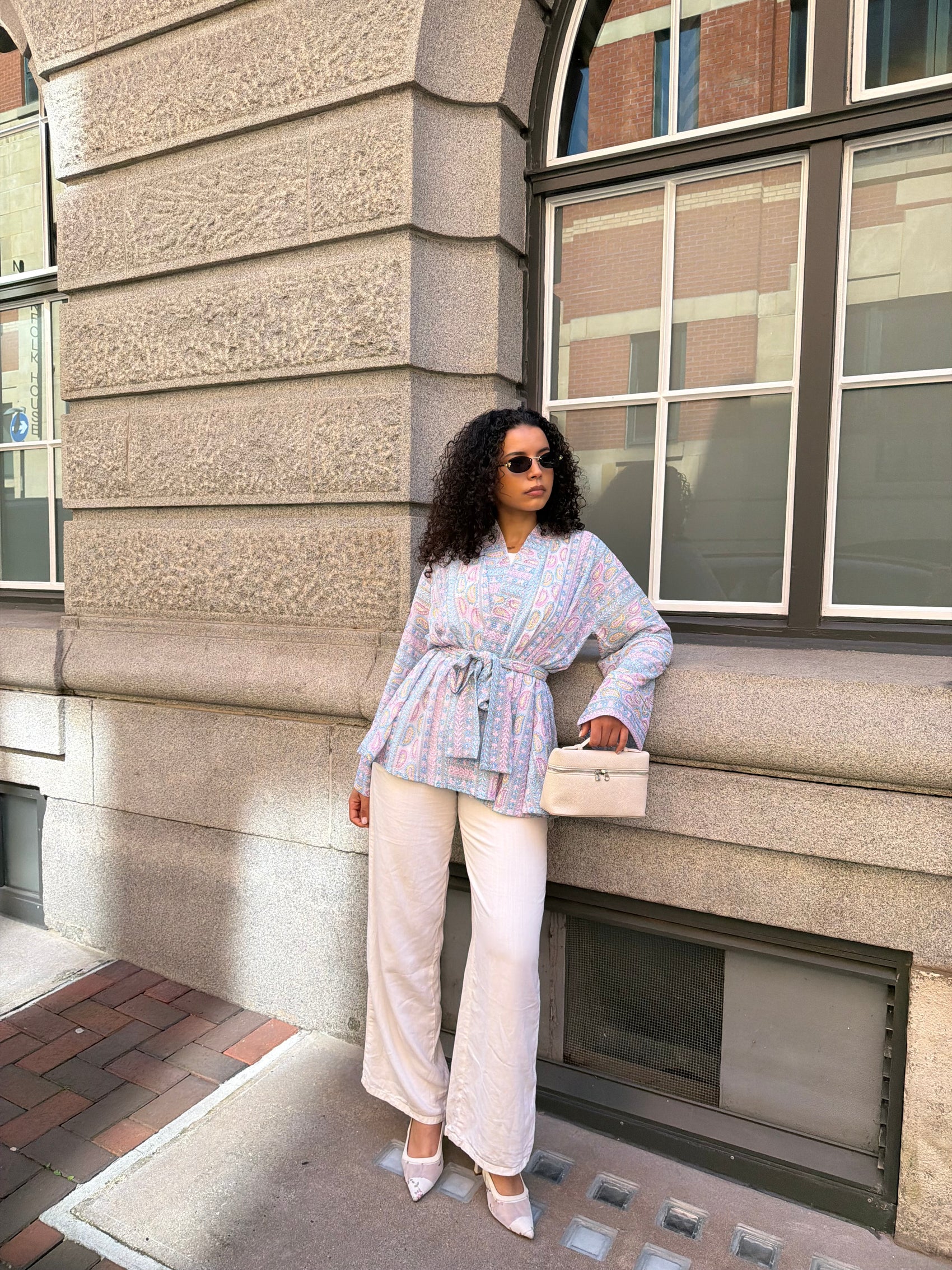 White Paisley Kimono