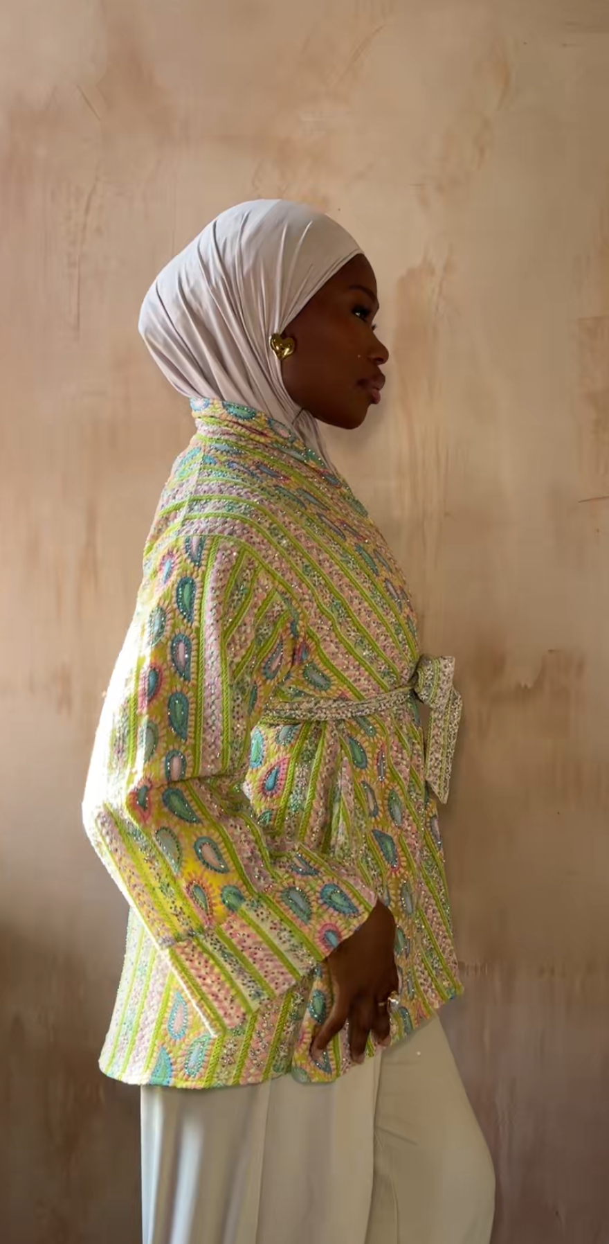 Paisley Kimono - Lime