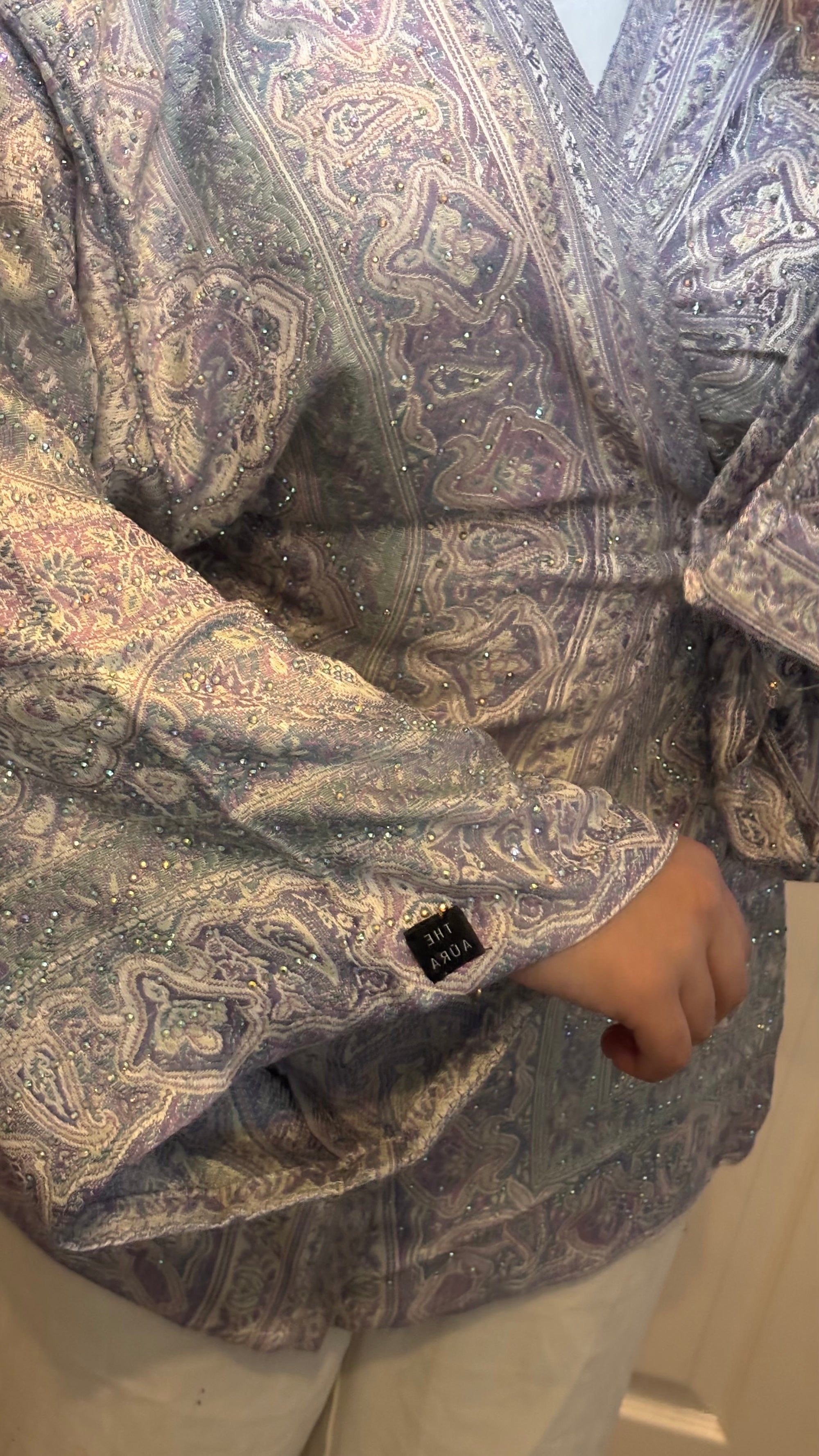 Green Lilac Wrap Top