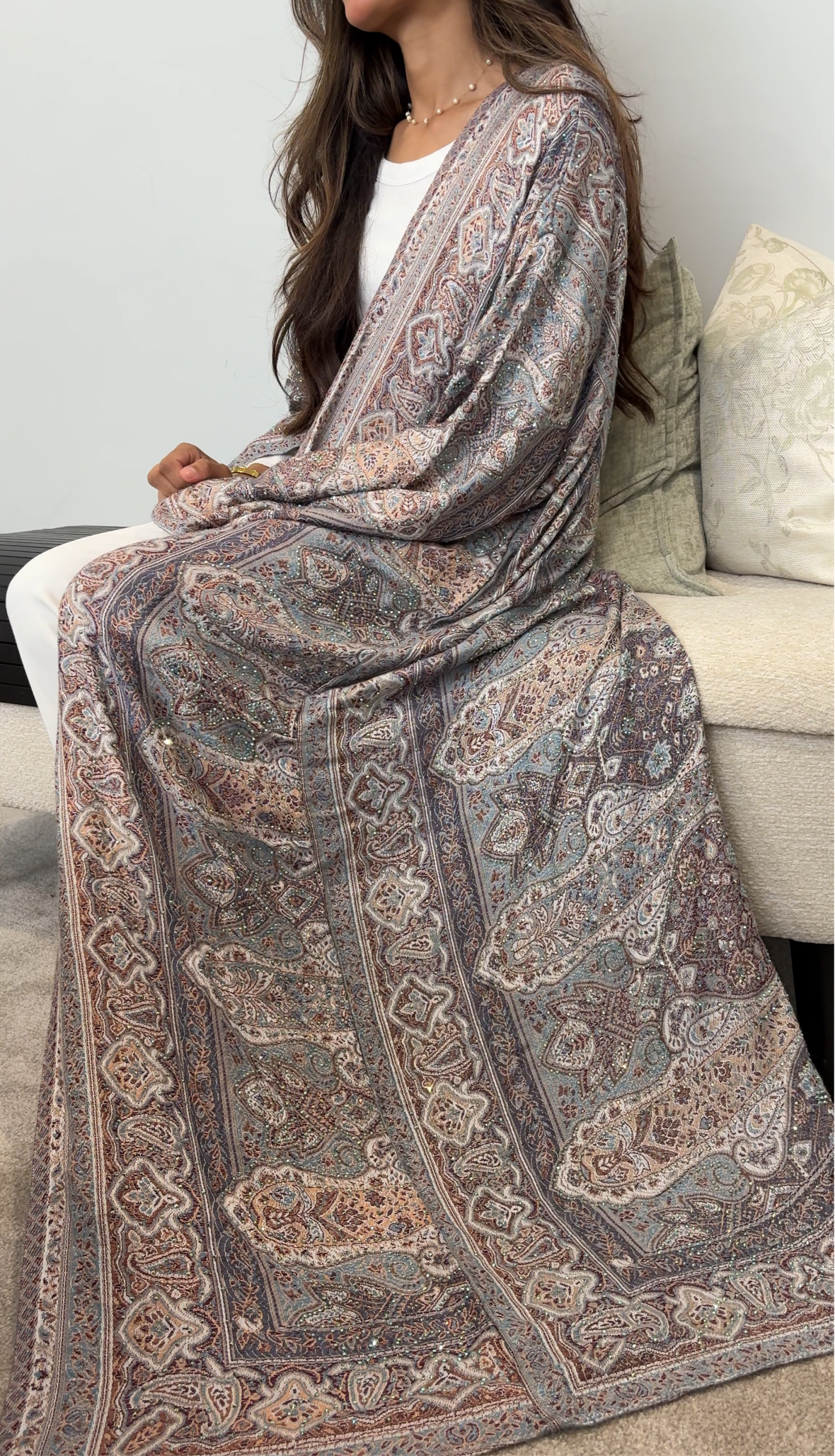 Pashmina Abaya - Dark Blue