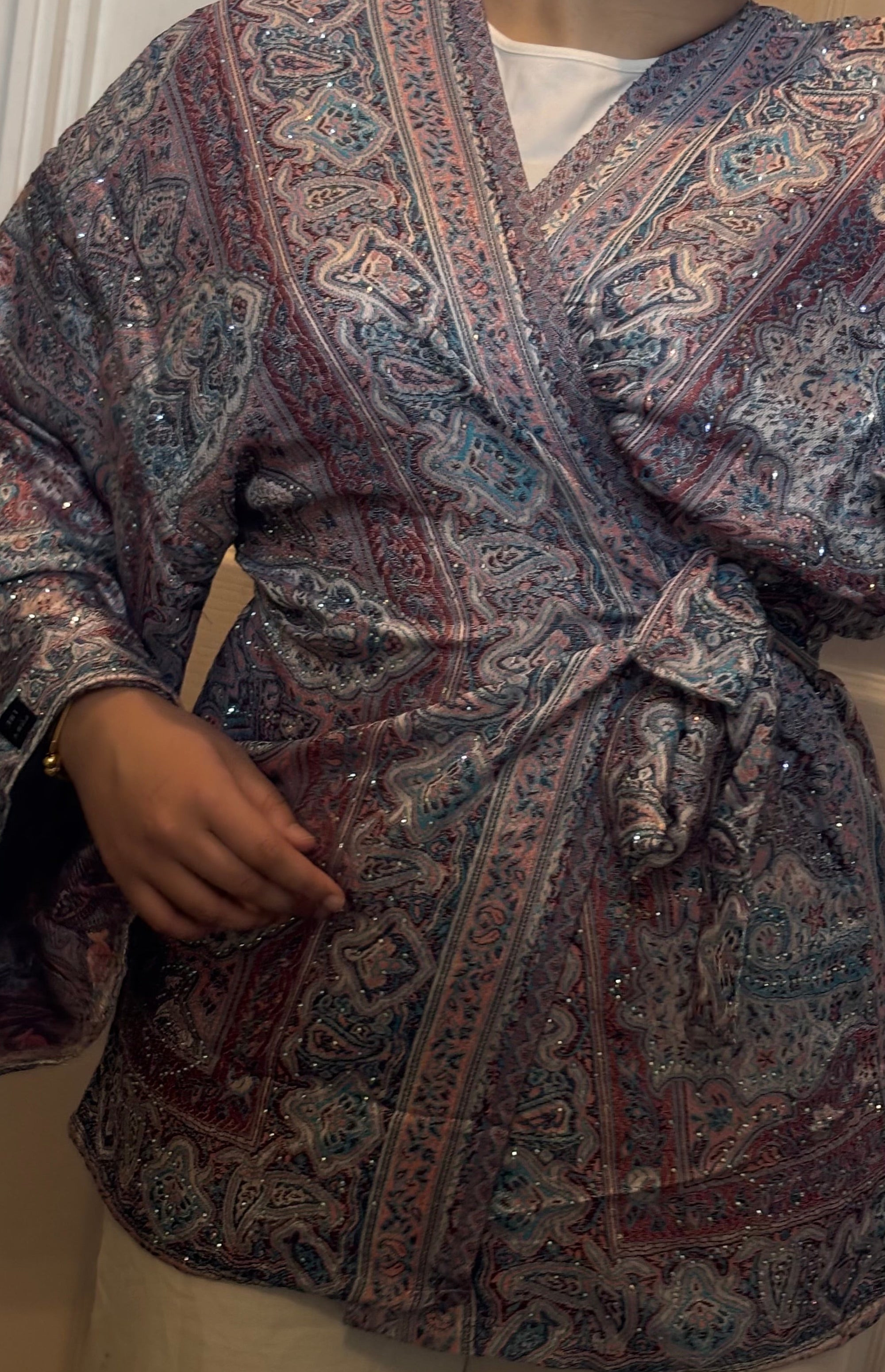 Pink Indigo Wrap Top