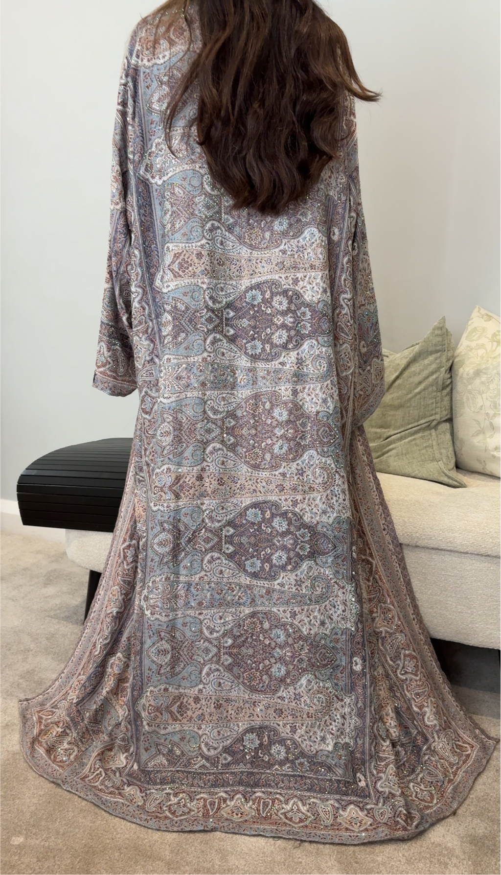 Pashmina Abaya - Dark Blue
