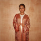 Maroon Orange Abaya - Tall