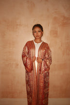Maroon Orange Abaya
