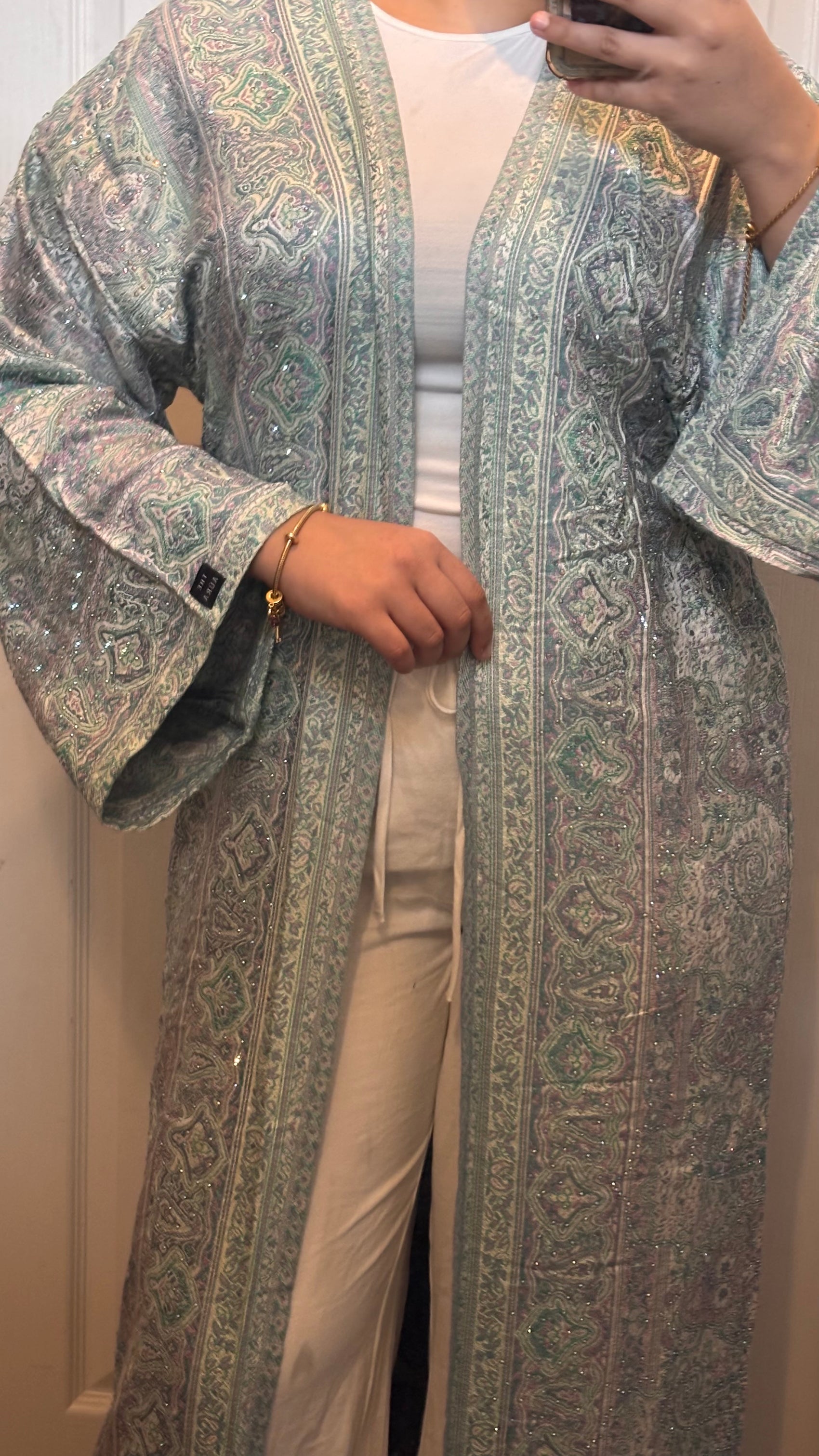 Mint green Abaya