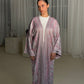 Pink Grey Abaya