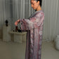 Pink Light Blue Abaya