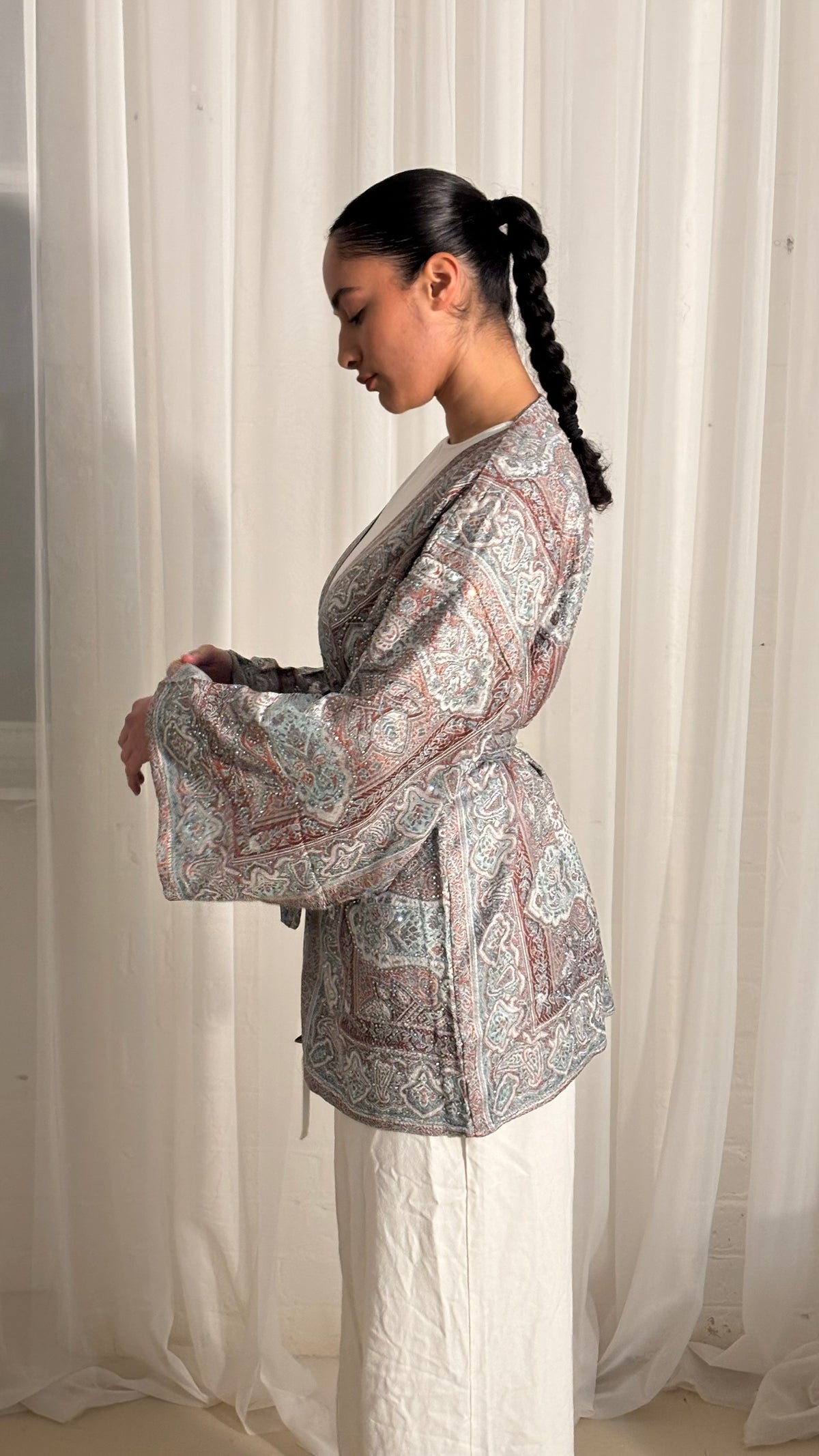 Blue Brown Kimono