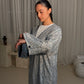 Blue White Abaya