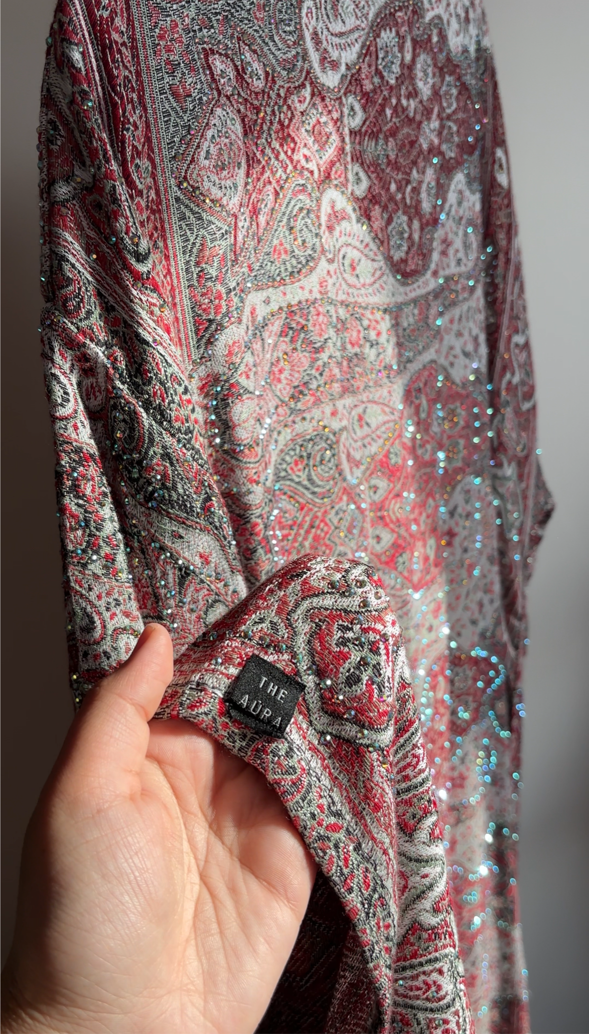Pashmina Abaya - Maroon Khaki