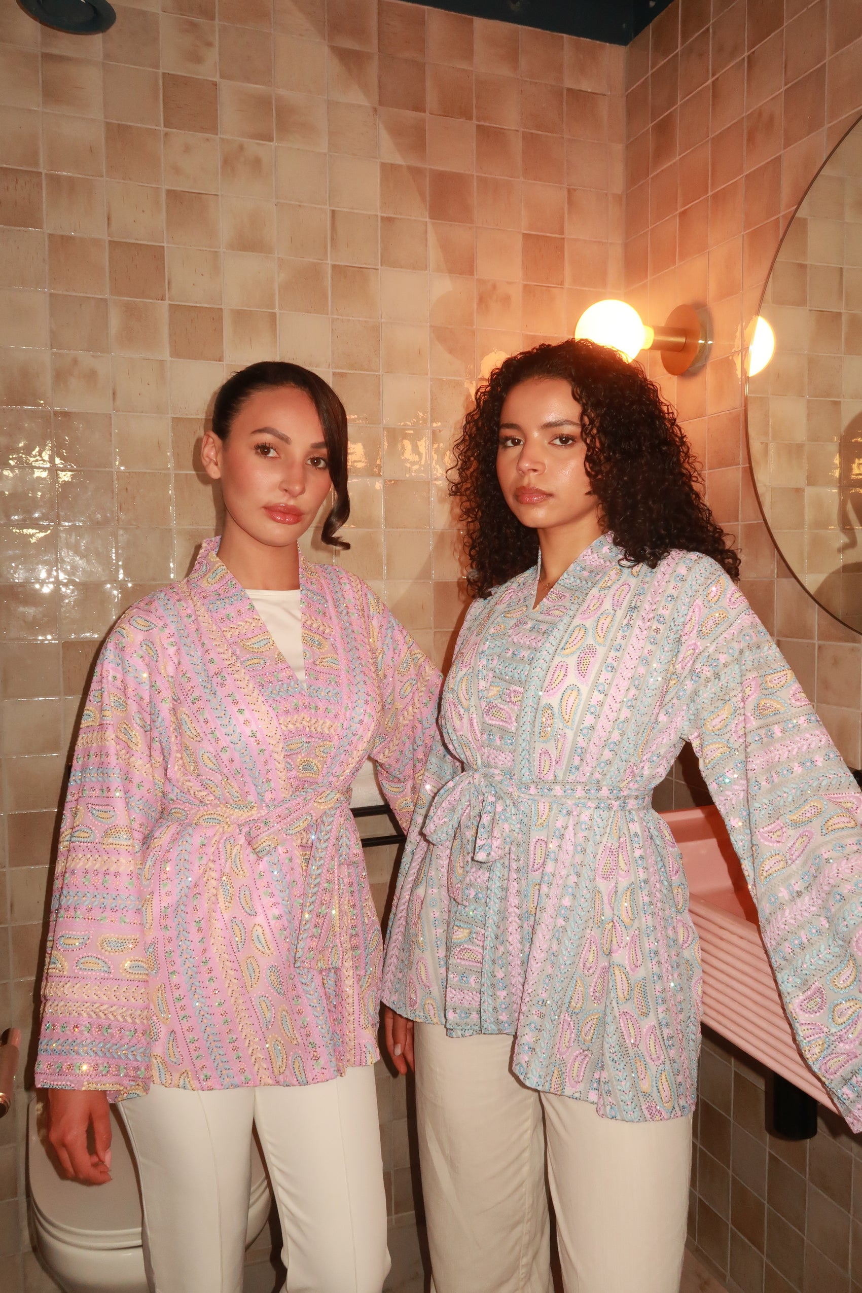 White Paisley Kimono