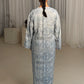 Blue White Abaya