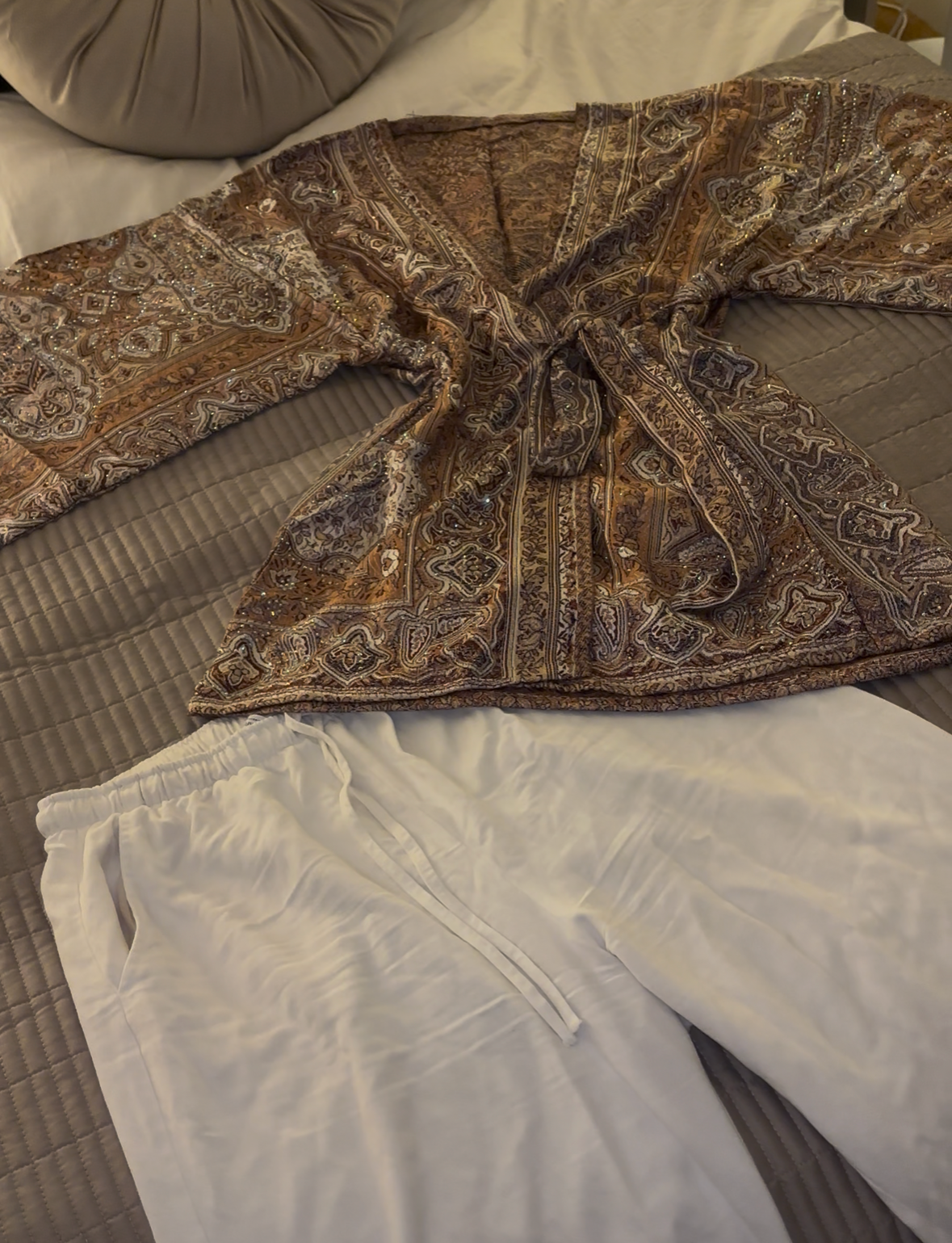 Brown Wrap Top