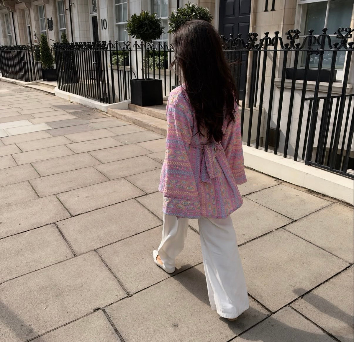 Pink paisley kimono