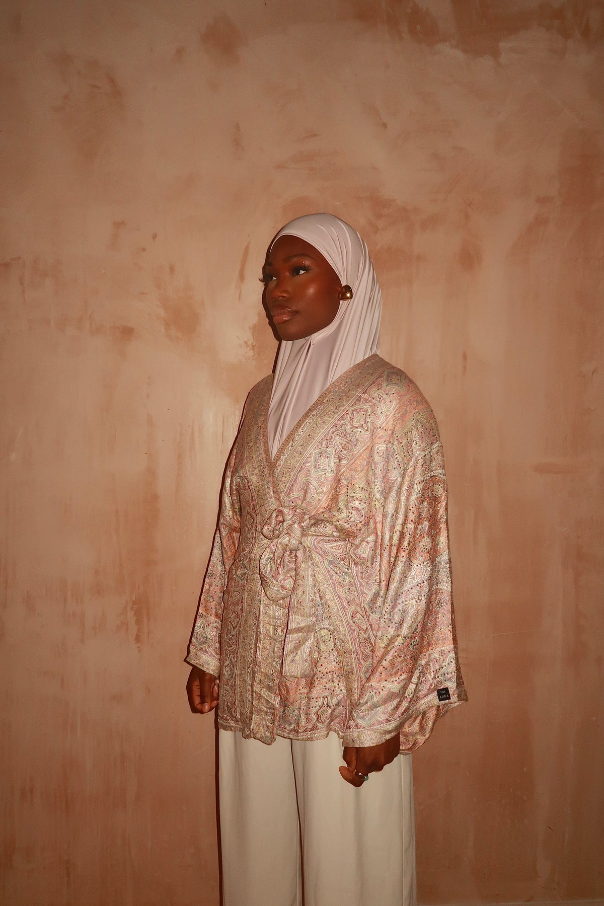 Salmon Pink Wrap top