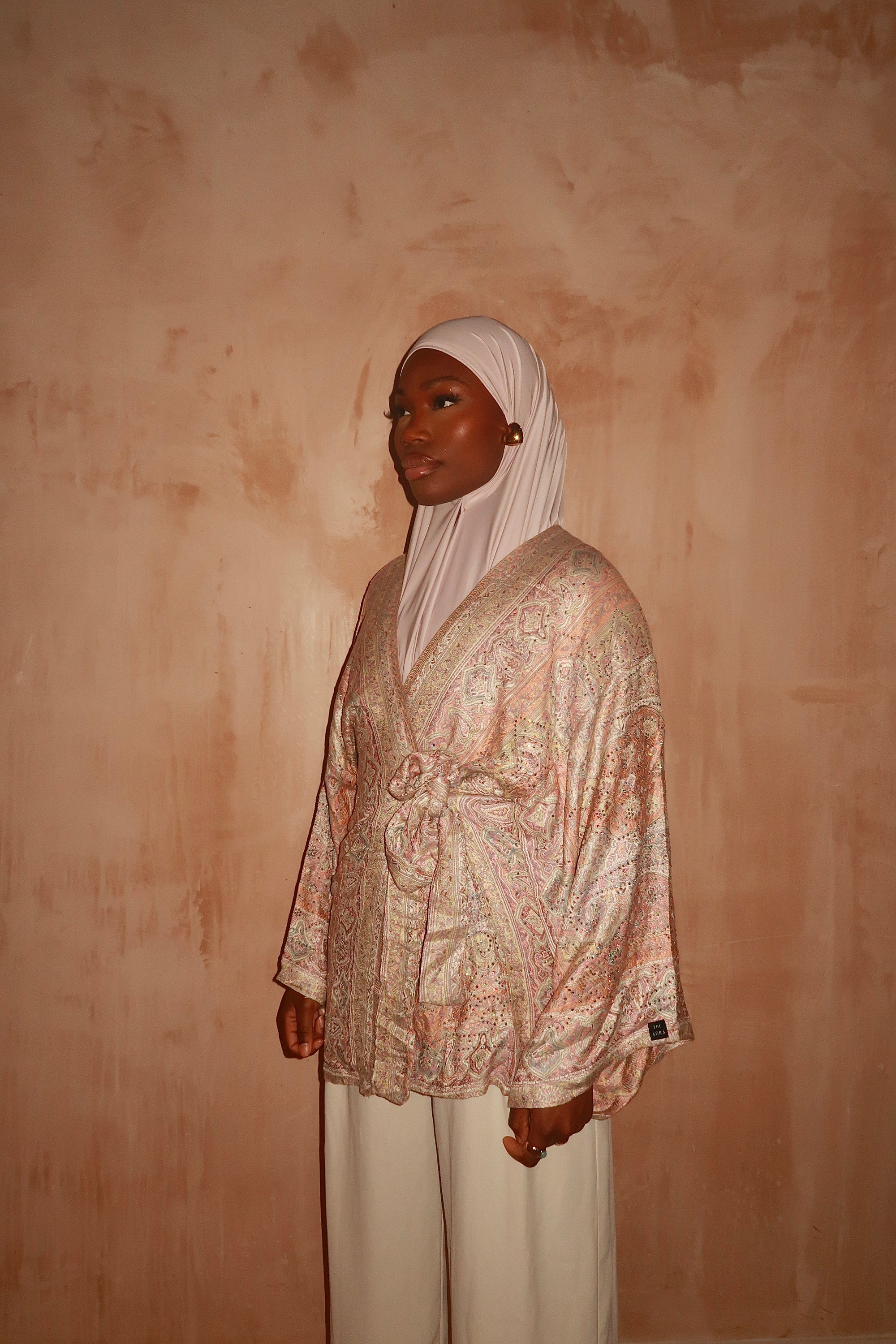 Salmon Pink Wrap top