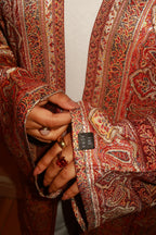 Maroon Orange Abaya