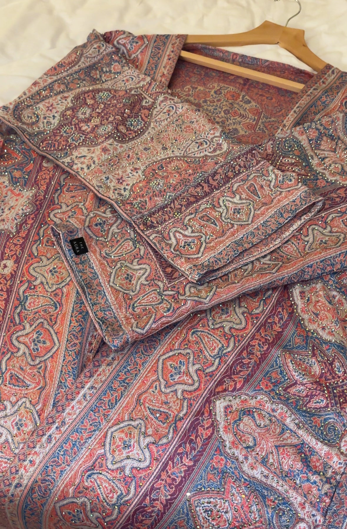 Pink Blue Abaya