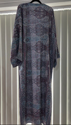 Pashmina Abaya - Blueberry