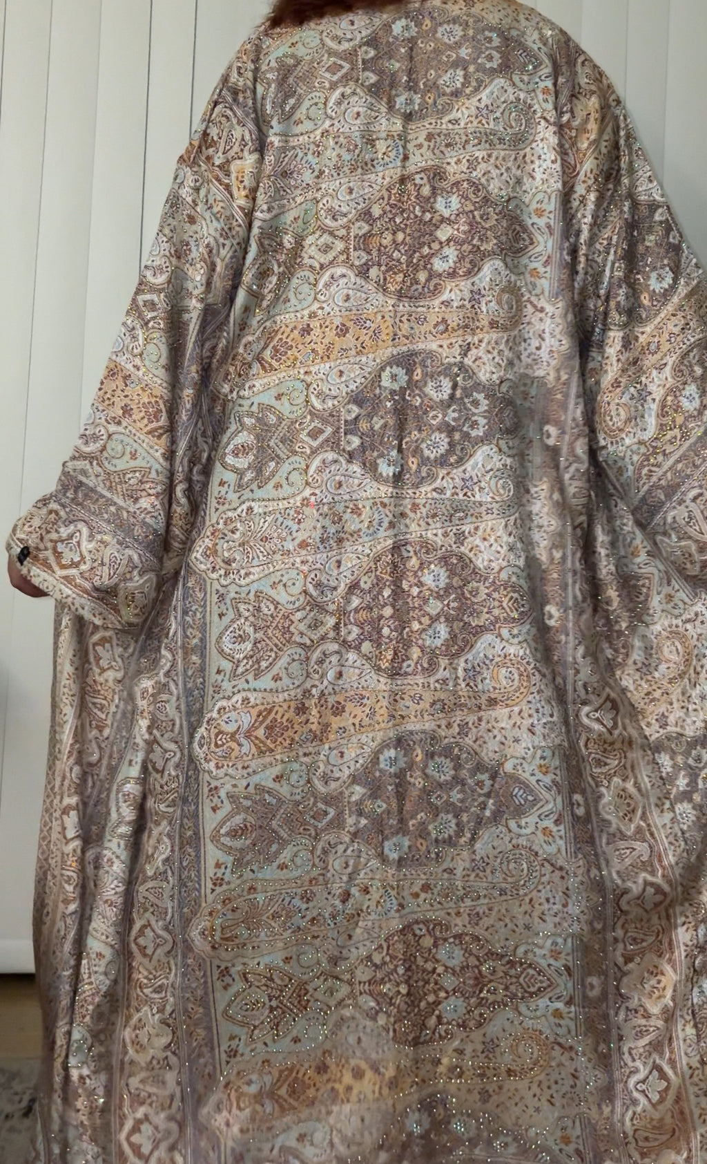 Pashmina Abaya - Blue Gold