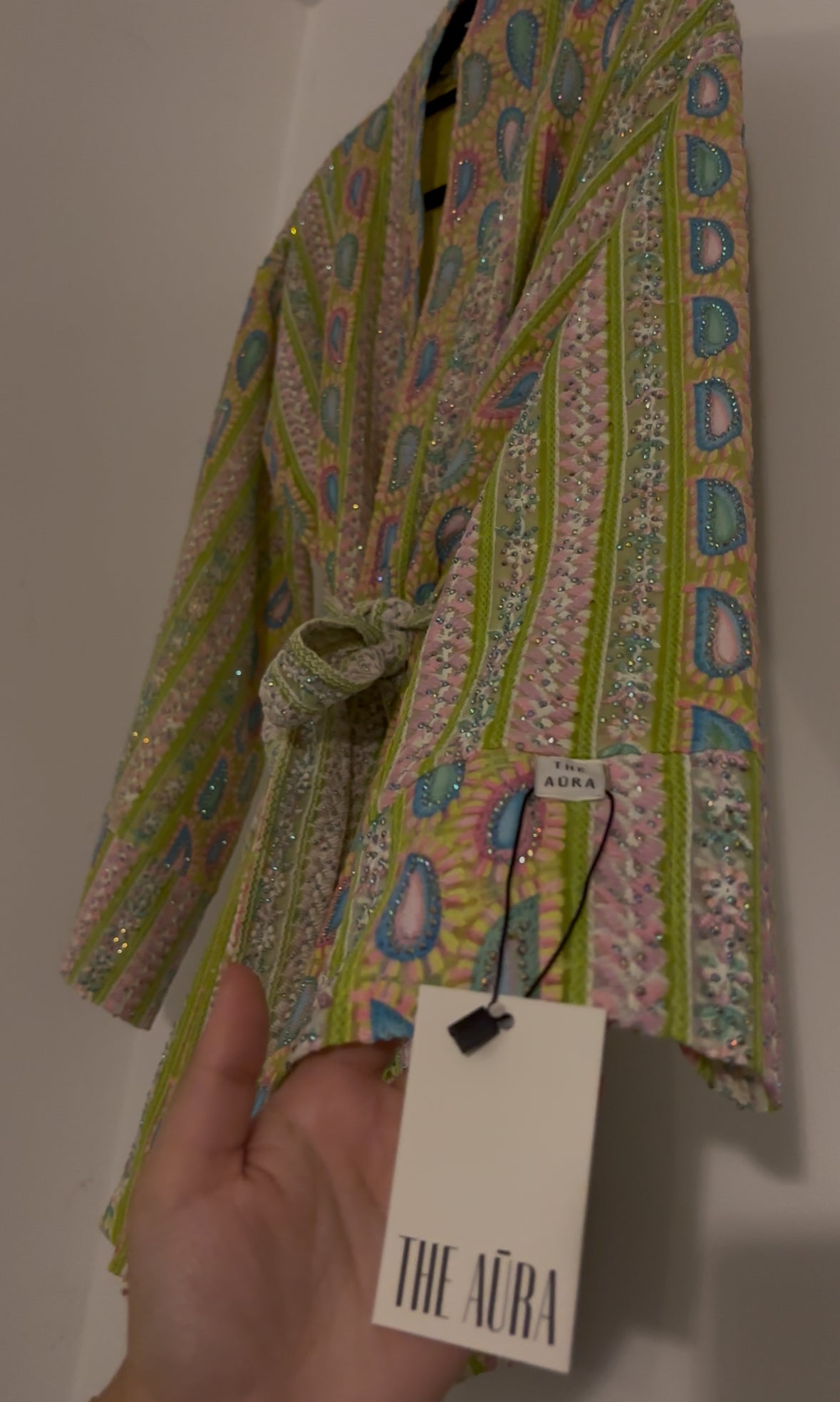 Paisley Kimono - Lime