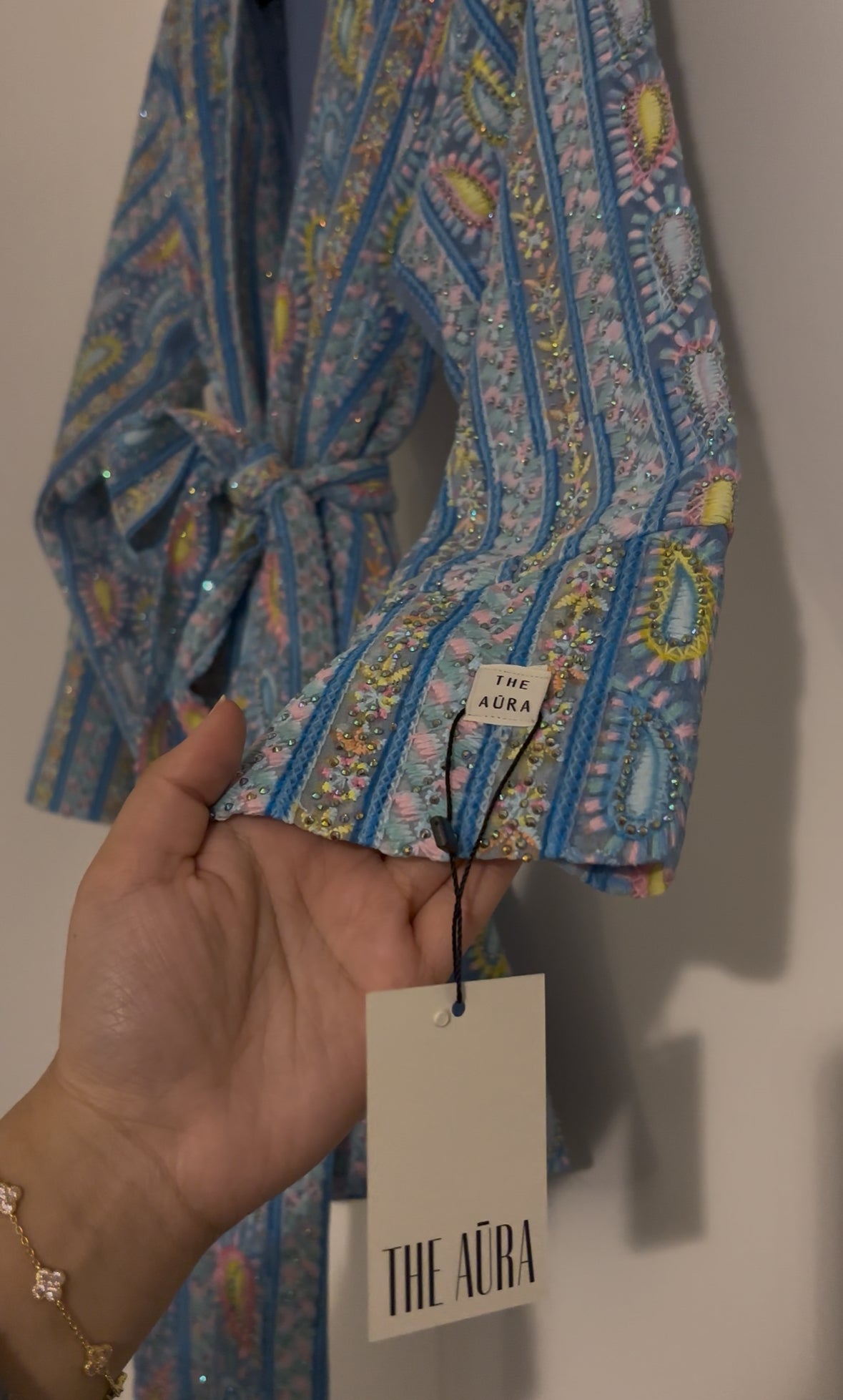 Paisley Kimono - Electric Blue