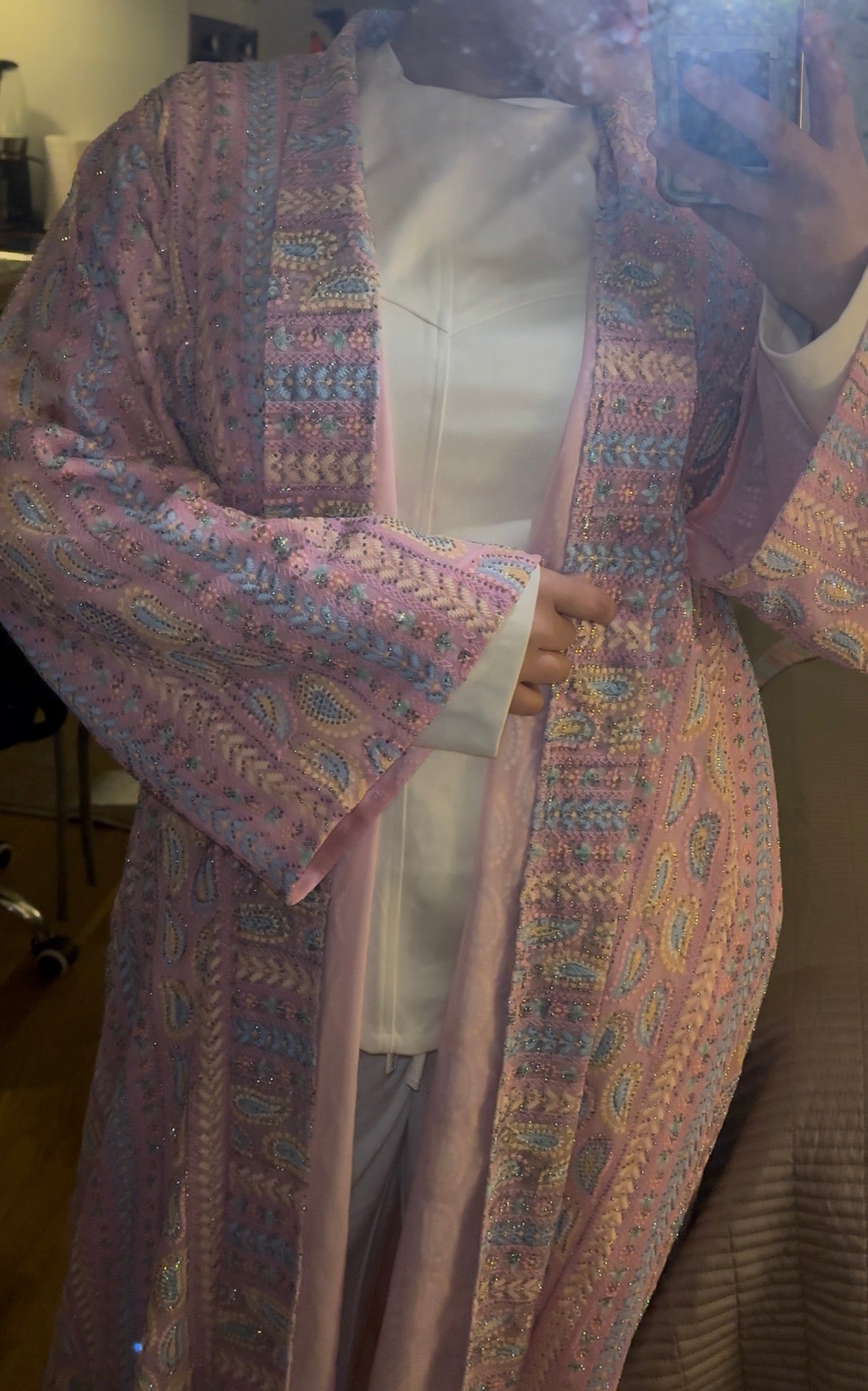 Paisley Abaya - Pink