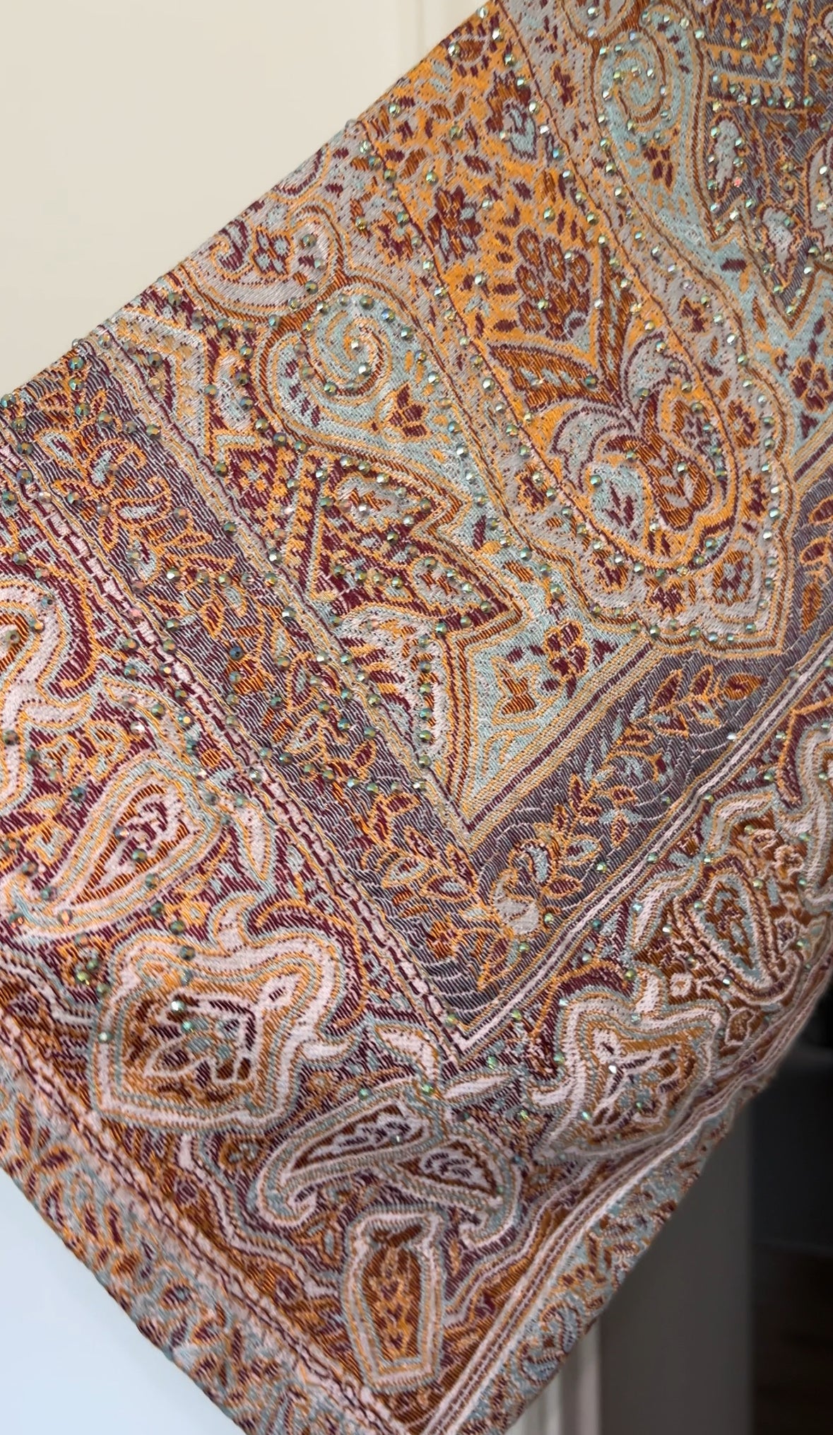 Pashmina Abaya - Blue Gold