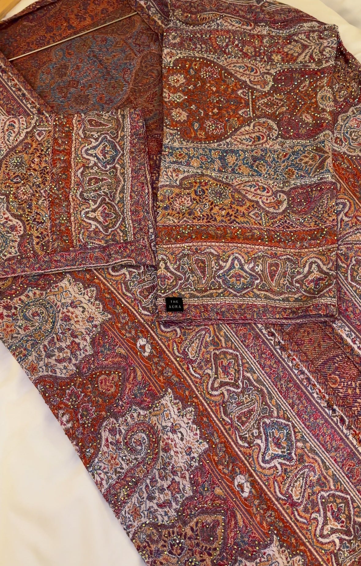Pashmina Abaya - Orange Red