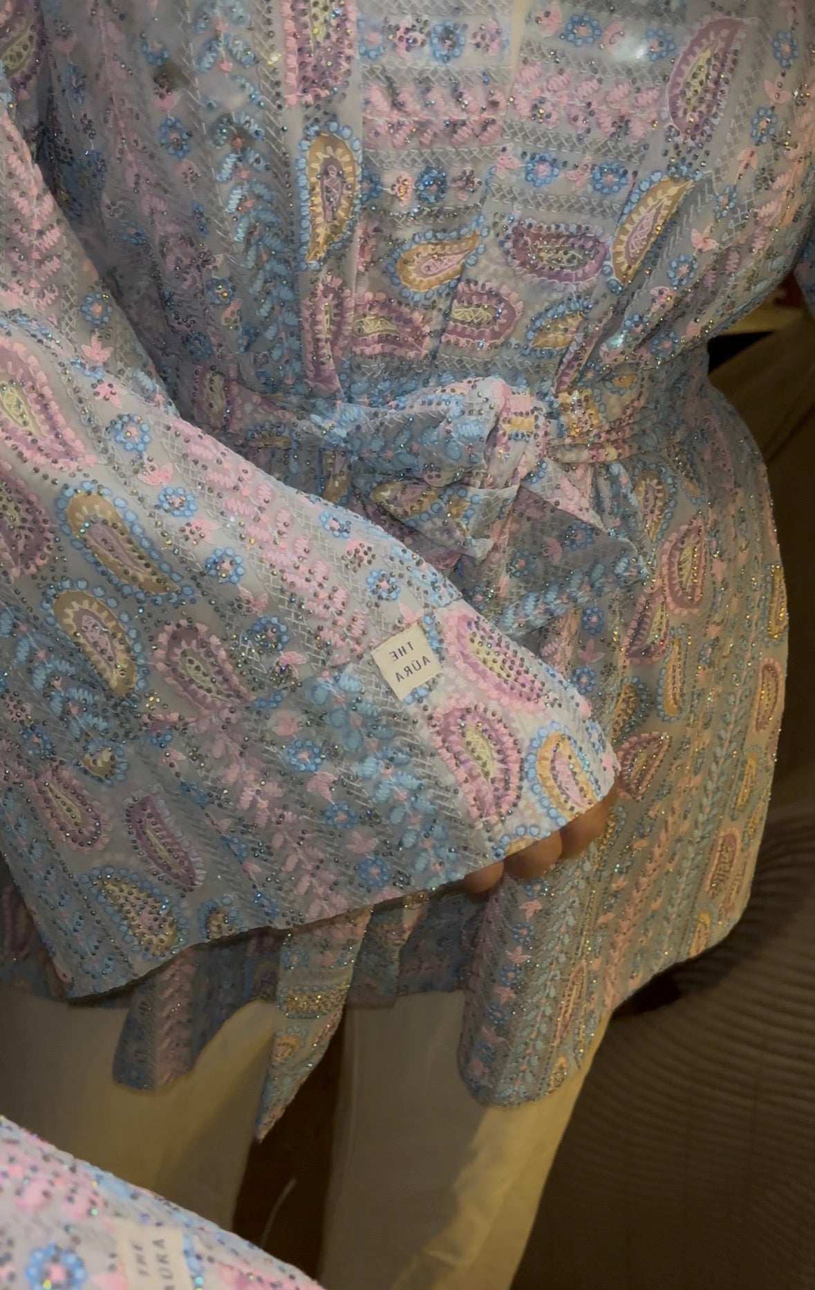 Paisley Kimono Pink Blue