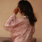Pink White Abaya