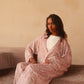 Pink White Abaya