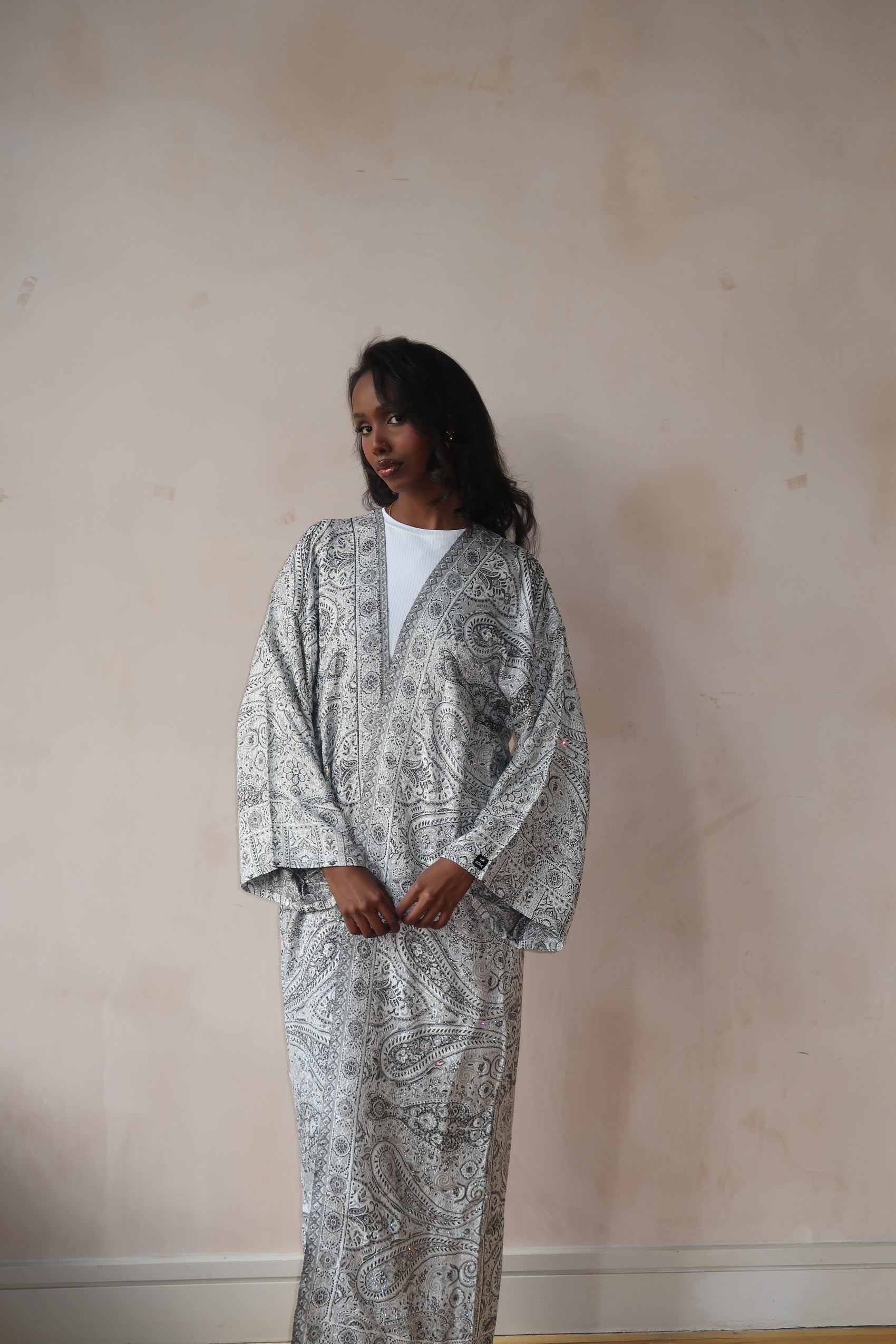 Snow Leopard Abaya