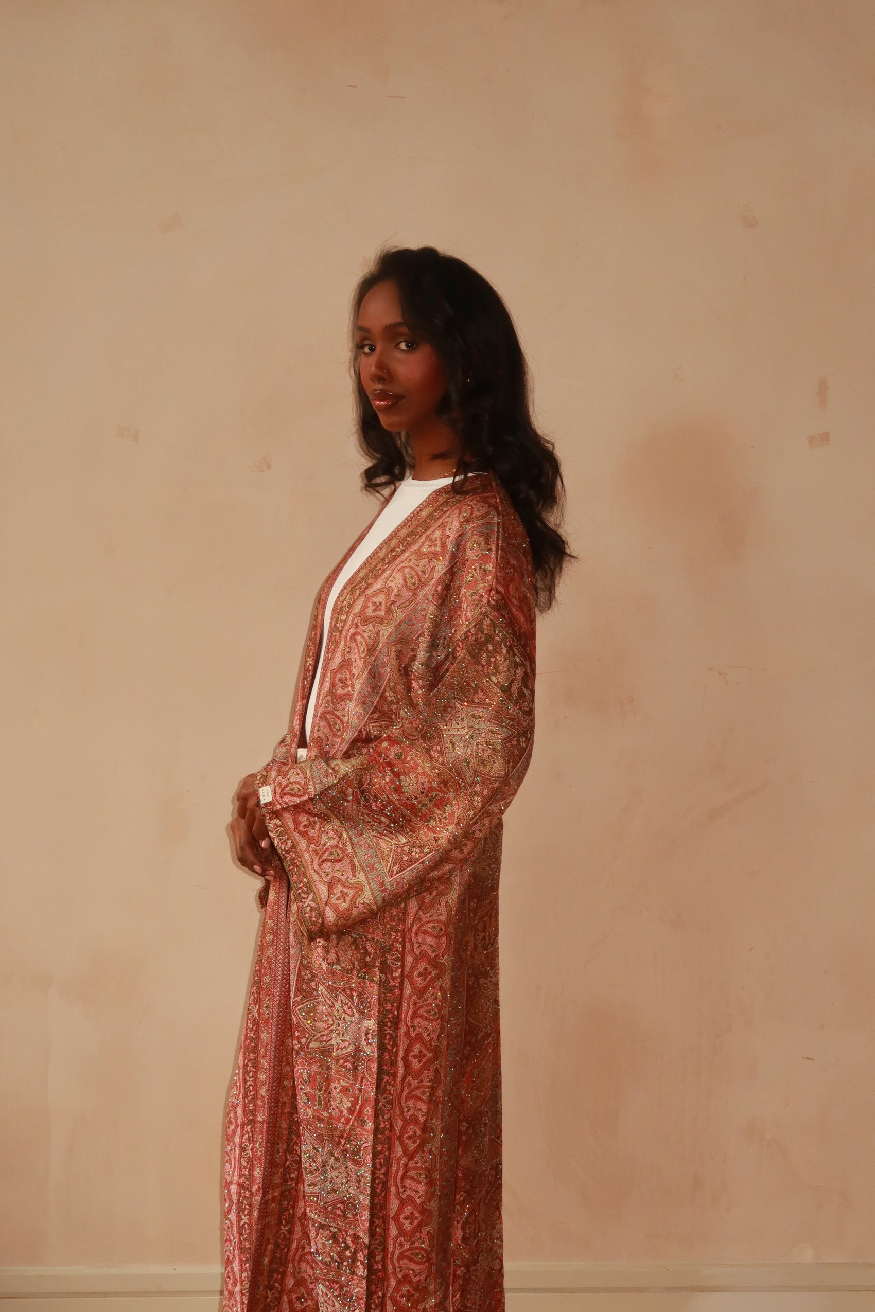 Muted Red Abaya