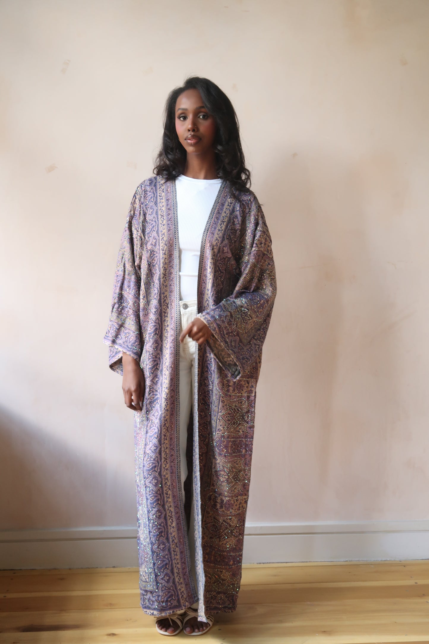 Deep Purple Custard Abaya