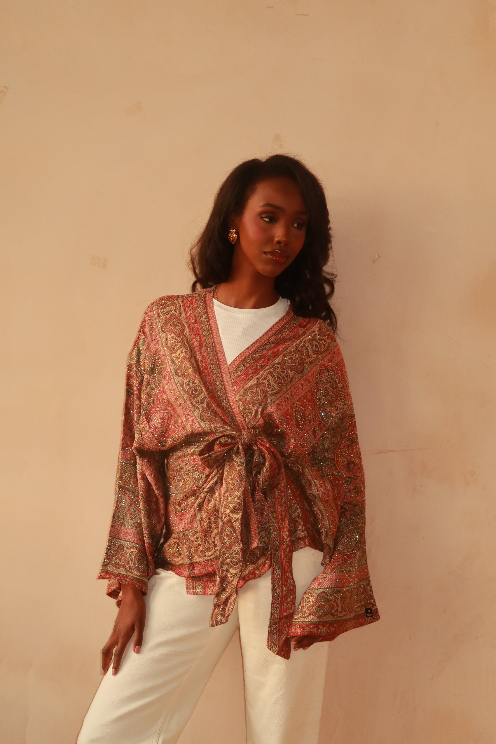 Muted Red Wrap top