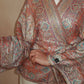Orange Purple Wrap Top