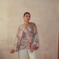 Orange Blue Purple Wrap Top