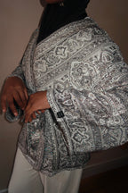 Black White Wrap Top