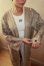 Pashmina Abaya - Blue Gold